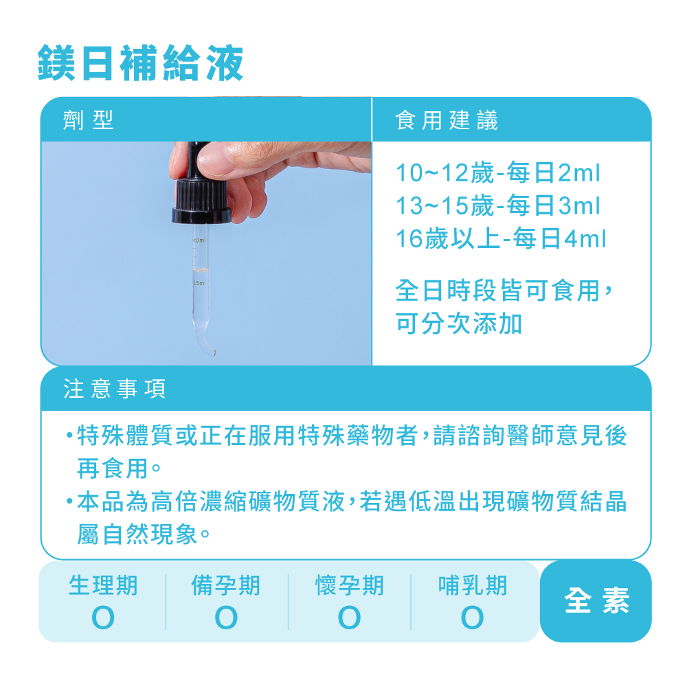 鎂日補給液30ml 6瓶 (社群專屬)