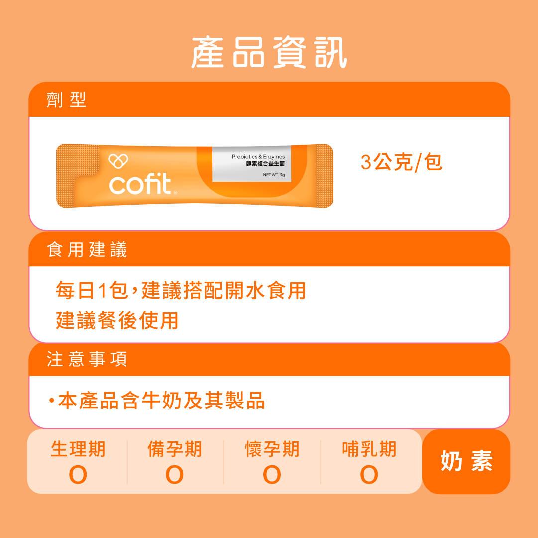 Cofit-酵素複合益生菌(2包卡夾) 2入(愛莉莎莎團購)